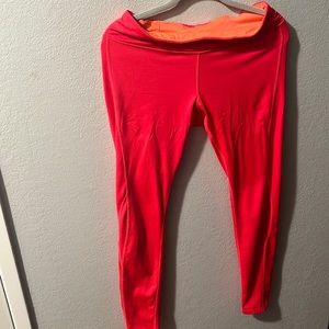Hot pink exercise pants